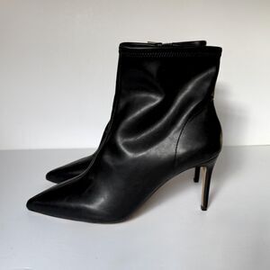 Jessica Simpson Boots Womens Size 11 Black Ankle Stiletto Pointed Toe JS-SEMAJA